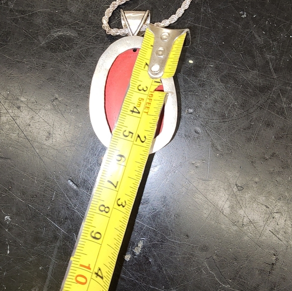 Vintage Sterling‎ and cinnabar Buddha necklace NWOT - Picture 8 of 16